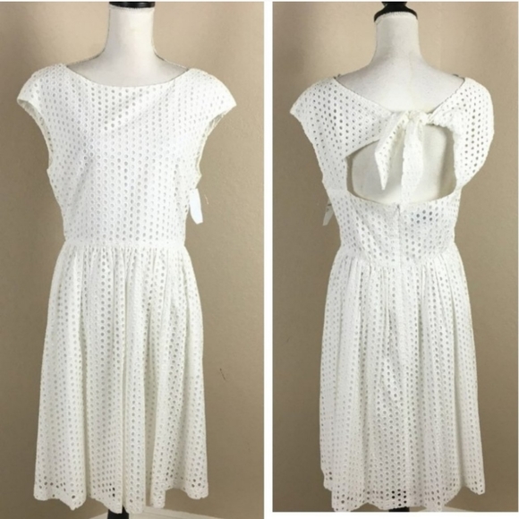 Donna Morgan Dresses & Skirts - Donna Morgan Dress Size 12 White Eyelet Cut Out